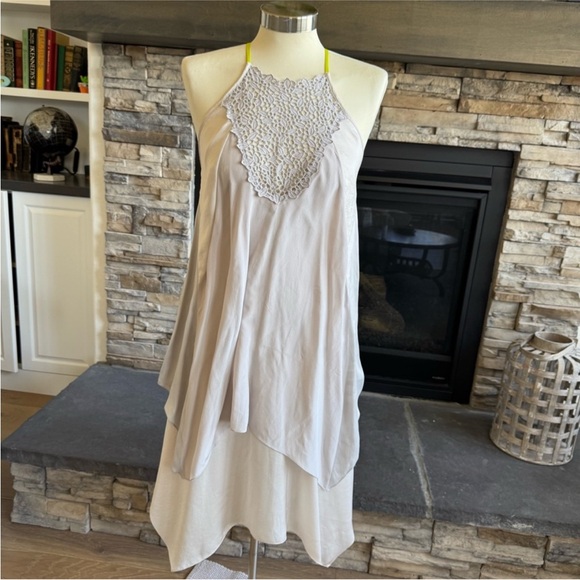 Rebecca Taylor Lace Eyelet Halter Dress - Picture 1 of 14
